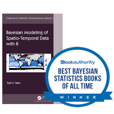 Bayesian modeling of spatio-temporal data with R Book Cover